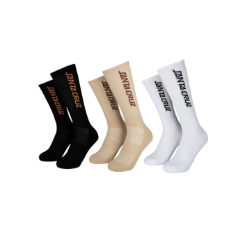 SANTA CRUZ STRIP SOCK 3 PACK