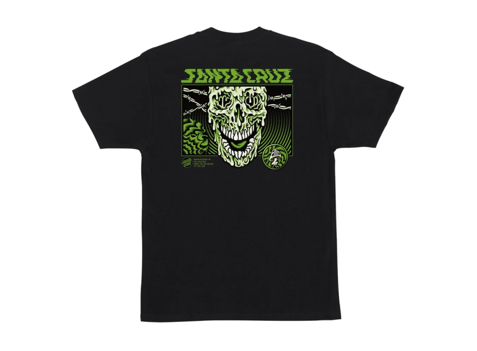SANTA CRUZ TOXIC SKULL T-SHIRT BLACK