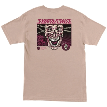 SANTA CRUZ TOXIC SKULL T-SHORT TAUPE