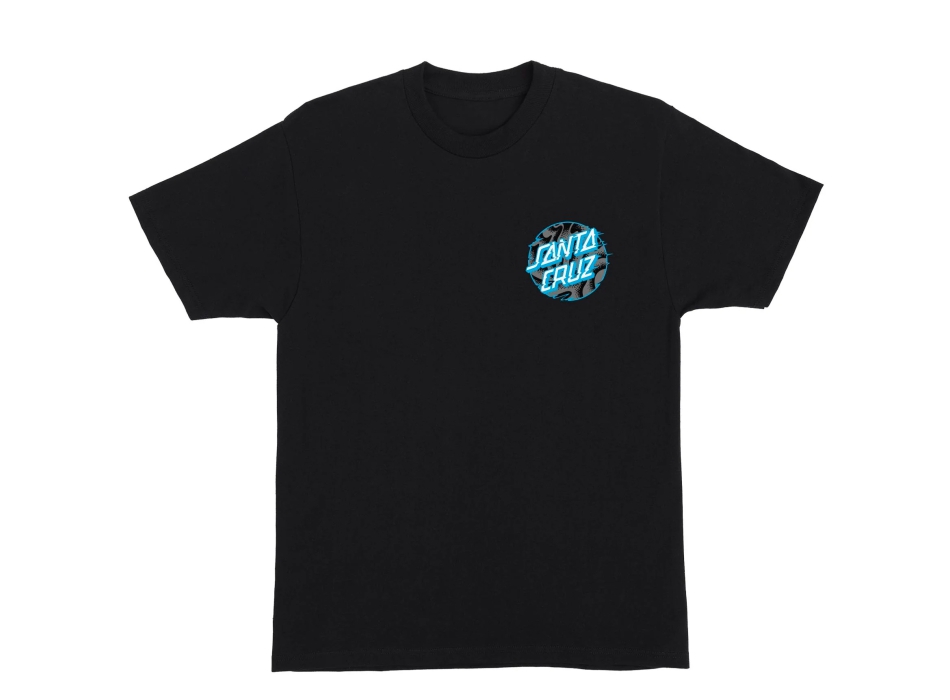 SANTA CRUZ VIVID SLICK DOT T-SHIRT BLACK