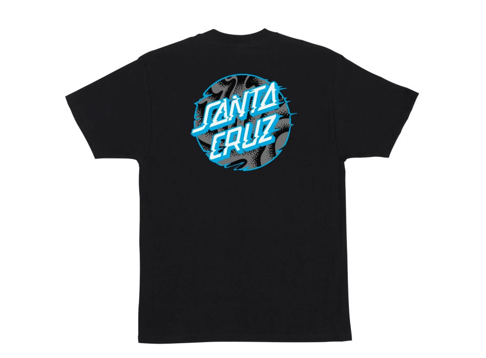 SANTA CRUZ VIVID SLICK DOT T-SHIRT BLACK