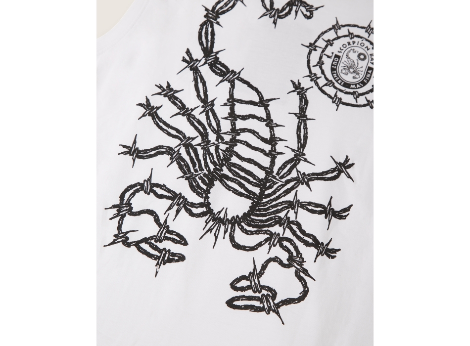 SCORPION BAY BARBED WIRE SLEVELESS WHITE