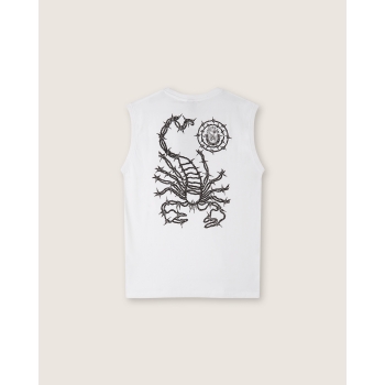 SCORPION BAY BARBED WIRE SLEVELESS WHITE