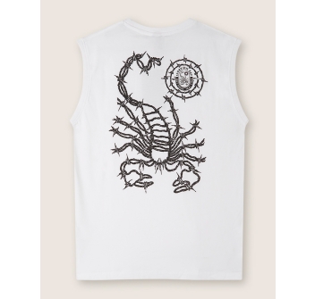 SCORPION BAY BARBED WIRE SLEVELESS WHITE