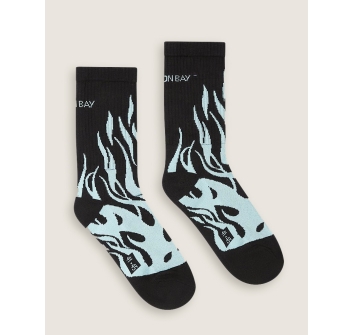 SCORPION BAY DEAD FLAMES MID CUT JACQUARD SOCKS