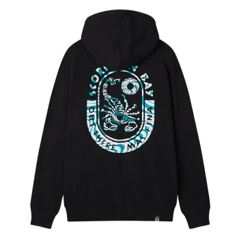 SCORPION BAY FLOATING LOGO ZIP-UP HOODIE BLACK