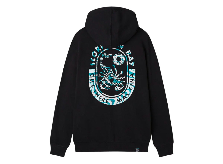 SCORPION BAY FLOATING LOGO ZIP-UP HOODIE BLACK