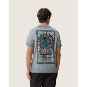 SCORPION BAY HOTEL MAP T-SHIRT GUNMETAL