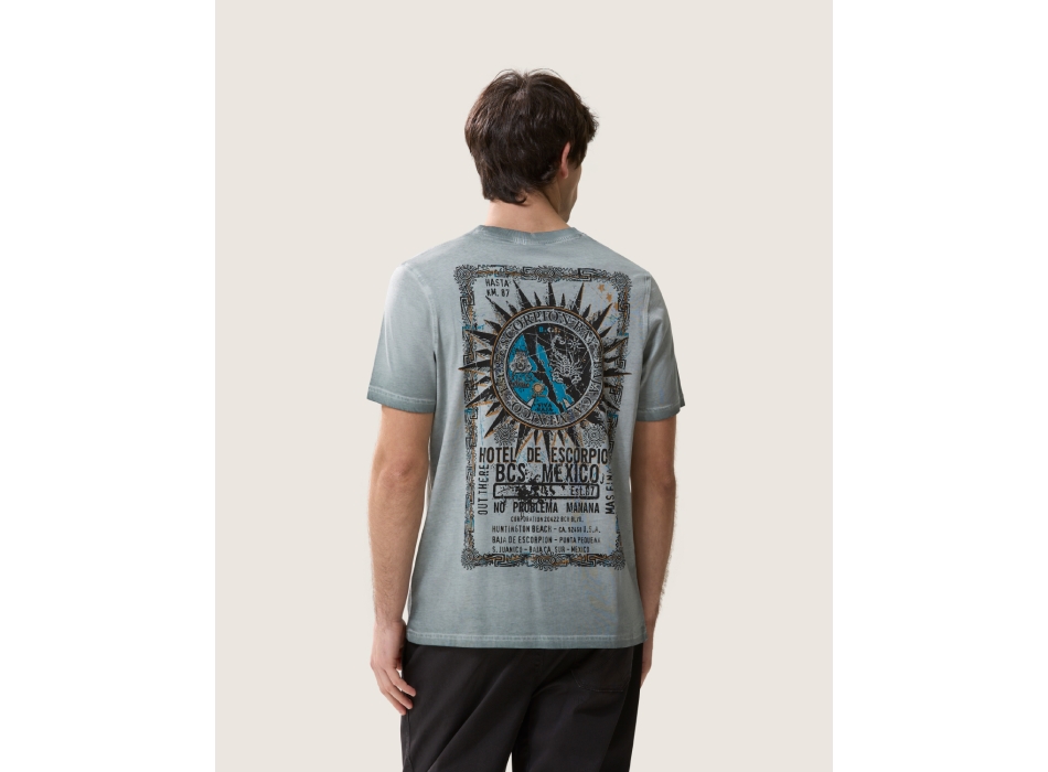 SCORPION BAY HOTEL MAP T-SHIRT GUNMETAL