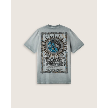 SCORPION BAY HOTEL MAP T-SHIRT GUNMETAL