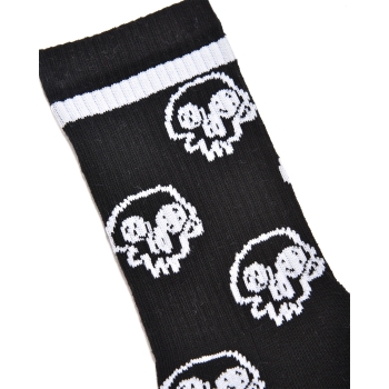 SCORPION BAY SKETCHED KULLS SOCKS BLACK