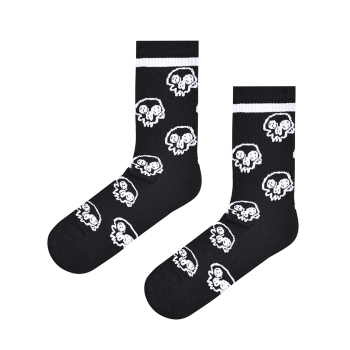 SCORPION BAY SKETCHED KULLS SOCKS BLACK