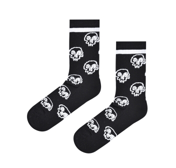 SCORPION BAY SKETCHED KULLS SOCKS BLACK