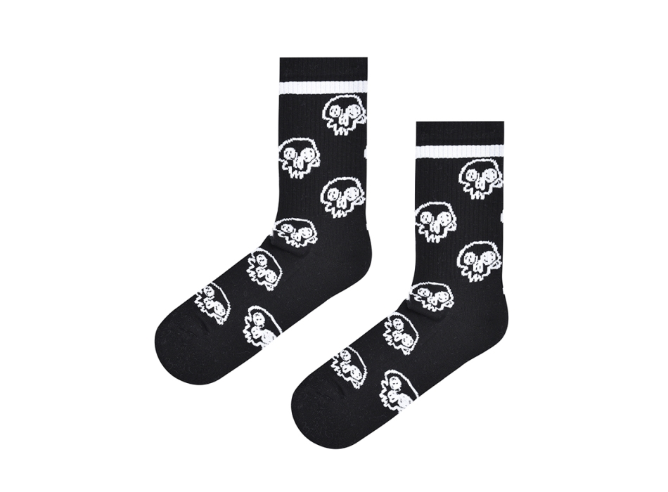 SCORPION BAY SKETCHED KULLS SOCKS BLACK