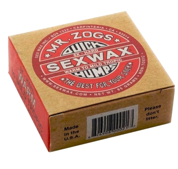 SEX WAX QUICK HUMPS 5X HARD WARM TO MILD TROPIC RED LABEL 70°F-84°F