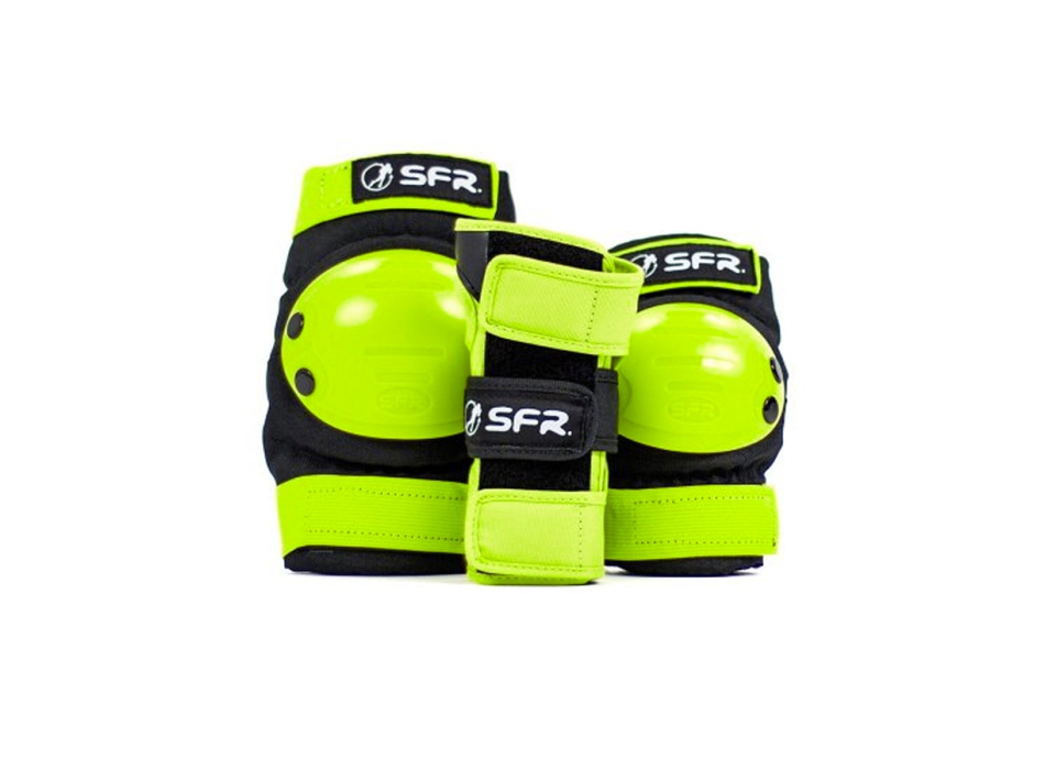 SFR Youth Triple Pad Set - Knee, Elbow & Wrist Guards For Skateboarding & Rollerblading
