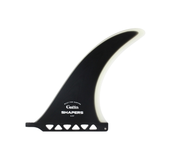 SHAPERS LONGBOARD GATTO BOX FIN 9.75" BLACK CLEAR