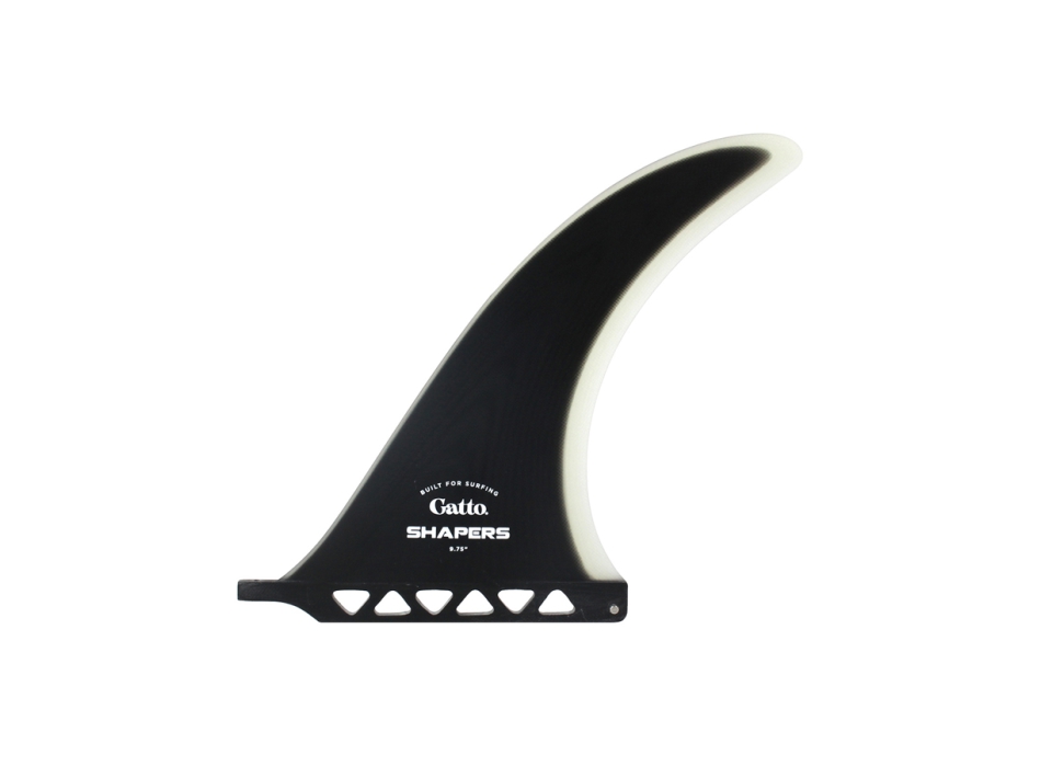 SHAPERS LONGBOARD GATTO BOX FIN 9.75" BLACK CLEAR