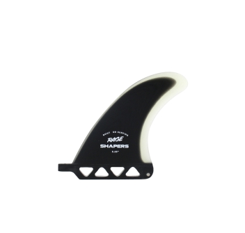 SHAPERS LONGBOARD FINS RAGE 5.25" BLACK CLEAR