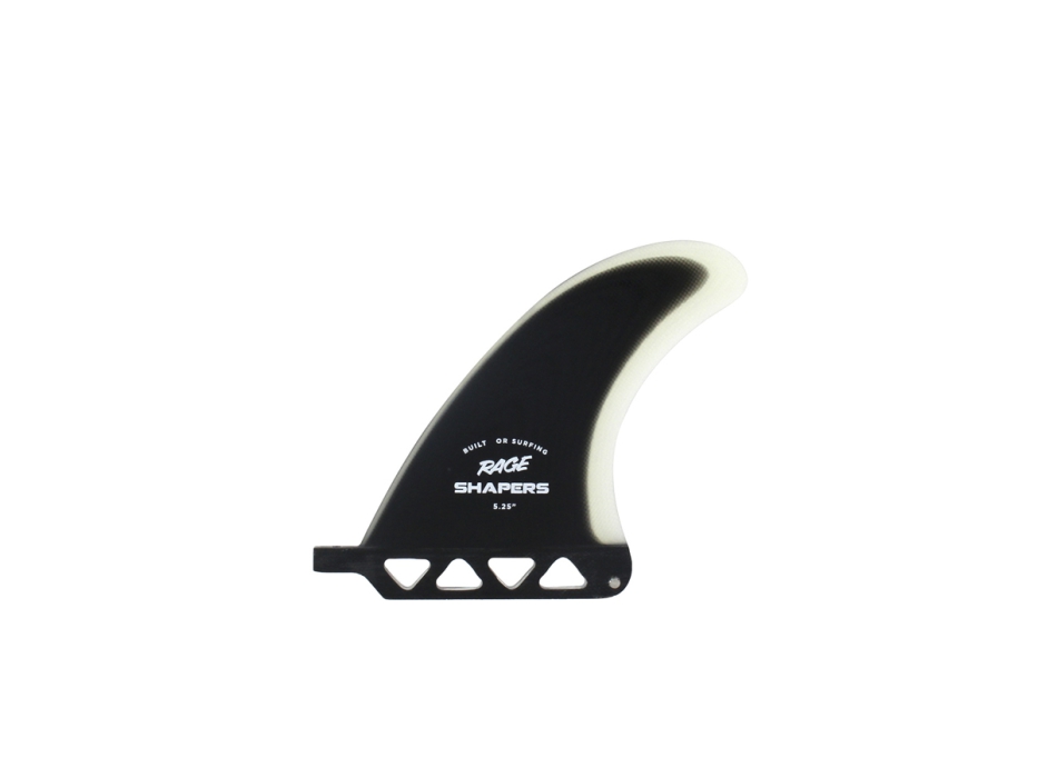 SHAPERS LONGBOARD FINS RAGE 5.25" BLACK CLEAR