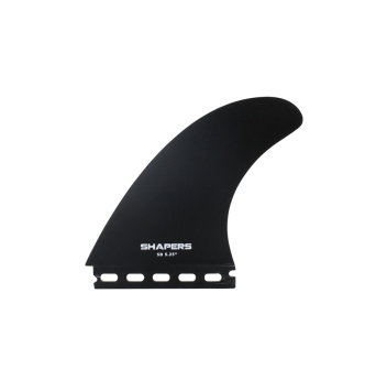 SHAPERS LONGBOARD FINS SIDE BITES SINGLE TAB 5.25" BLACK