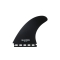SHAPERS LONGBOARD FINS SIDE BITES SINGLE TAB 5.25" BLACK