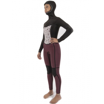 SISSTREVOLUTION SEVEN SEAS 5/4 HOODED CHEST FULL WETSUIT BLACK