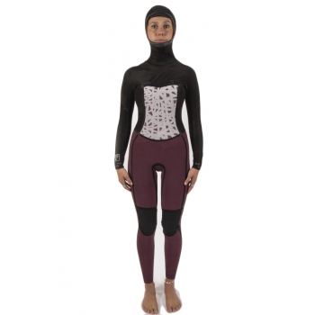 SISSTREVOLUTION SEVEN SEAS 5/4 HOODED CHEST FULL WETSUIT BLACK