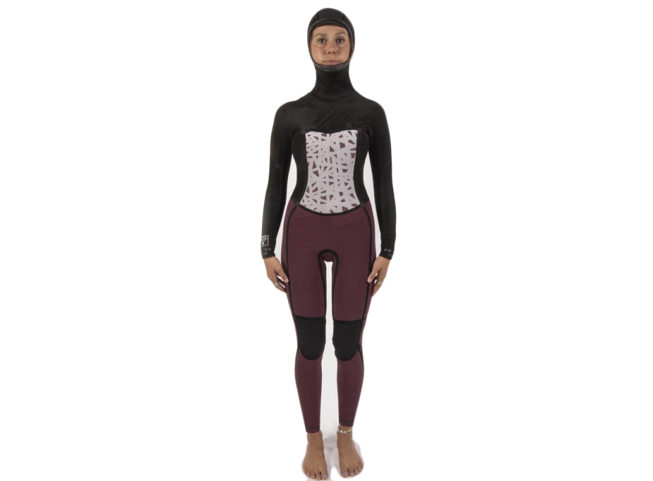 SISSTREVOLUTION SEVEN SEAS 5/4 HOODED CHEST FULL WETSUIT BLACK