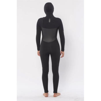 SISSTREVOLUTION SEVEN SEAS 5/4 HOODED CHEST FULL WETSUIT BLACK