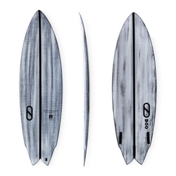 SLATER DESIGNS 5'10 GREAT WHITE TWIN I-BOLIC VOLCANIC FUTURES FINS (SECOND HAND)