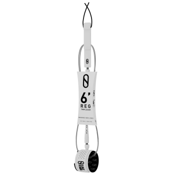 SLATER DESIGNS 6' LEASH REGULAR 7MM BLACK WHITE