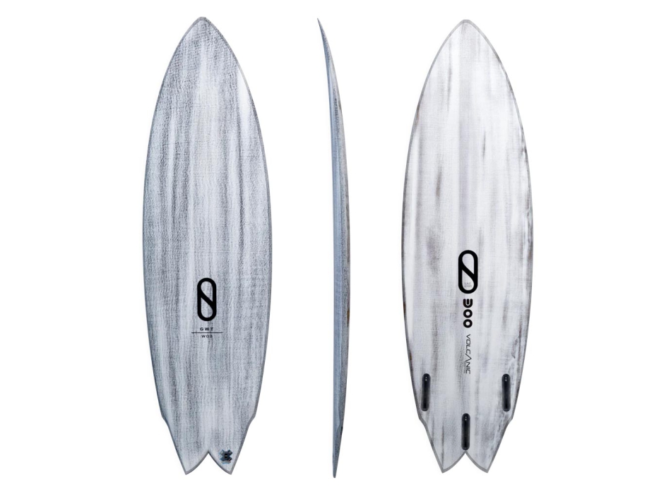 SLATER DESINGS GREAT WHITE TWIN I-BOLIC VOLCANIC FUTURES FINS