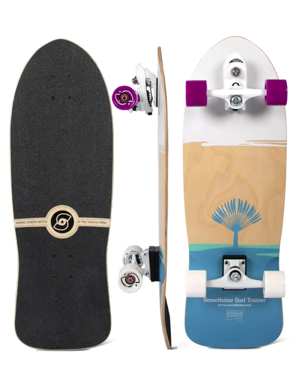 SMOOTHSTAR 32.5" JOHANNE DEFAY TEAL GREY SURFSKATE COMPLETE