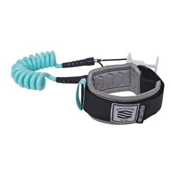 SNIPER COIL LEASH BODYBOARD LAVERNHE CHARG9ER SIZE S/M TEAL/SILVER