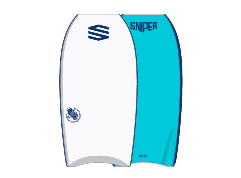 SNIPER SHENRON PE BODYBOARD 41" WHITE BLUE