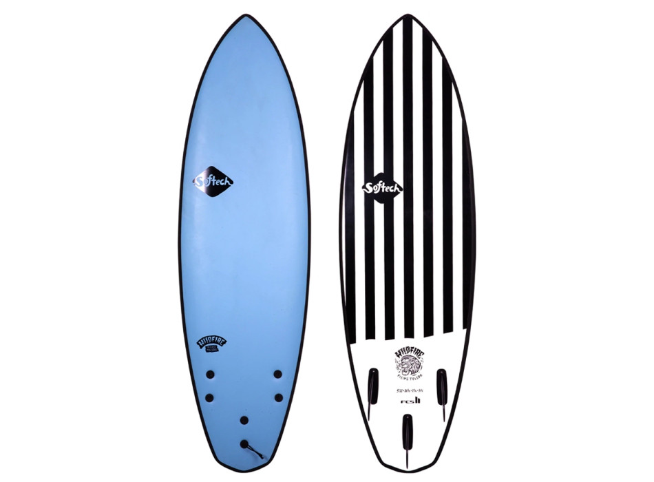 SOFTECH 5'3" - 5'11" TOLEDO WILDFIRE SOFTBOARD FCSII STRIPED