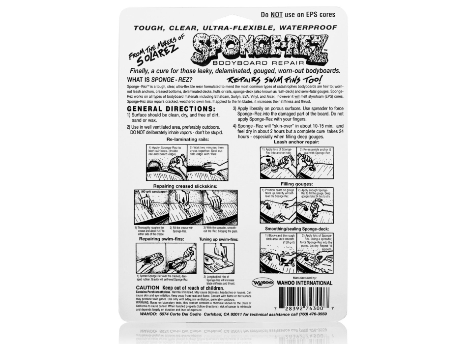 SPONGE-REZ BODYBOARD REPAIR KIT 2FL OZ