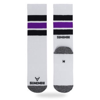 SUMOMIHI BLACK PURPLE STRIPES SOCK
