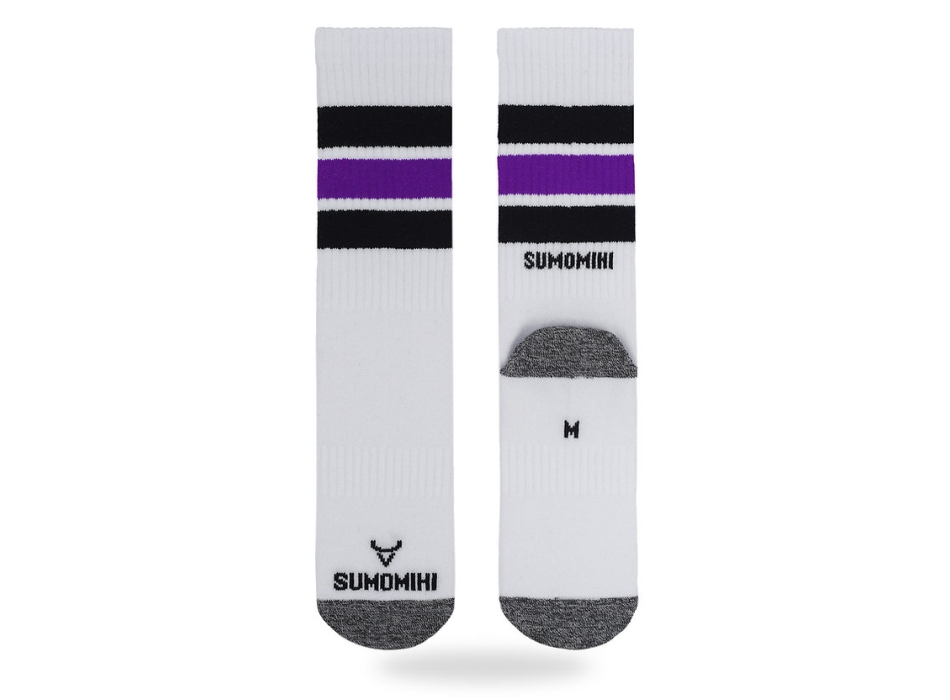 SUMOMIHI BLACK PURPLE STRIPES SOCK
