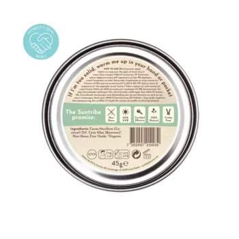 SUNTRIBE ORGANIC MINERAL ZINC SUNSCREEN SPF 50 (45GR.)