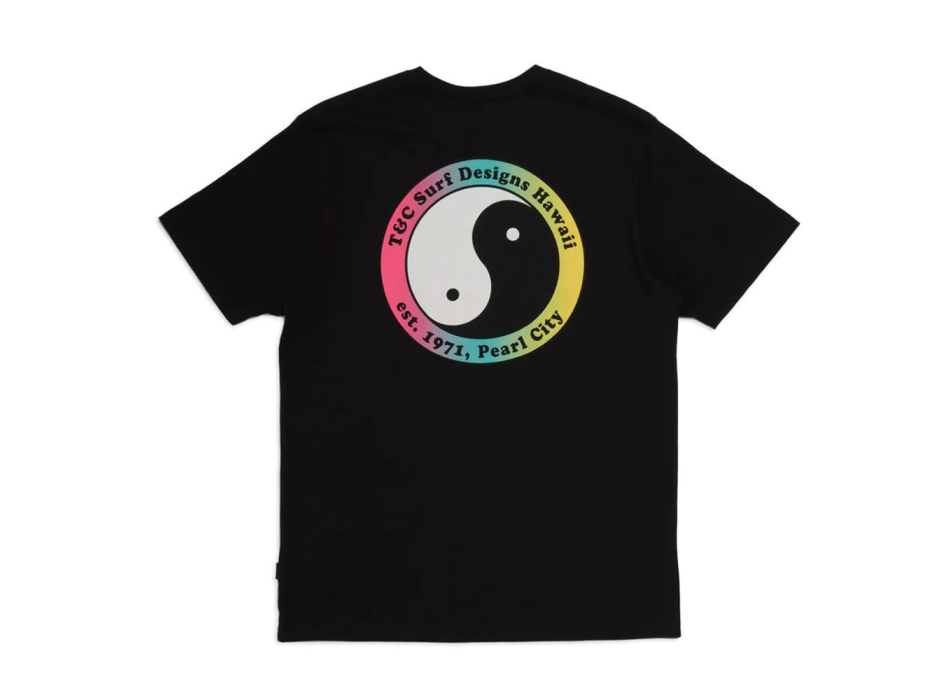 T&C SURF DESIGNS 71 YY LOGO S/S TEE WASHED BLACK