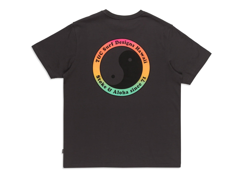 T&C SURF DESIGNS 71 YY LOGO S/S TEE WASHED BLACK