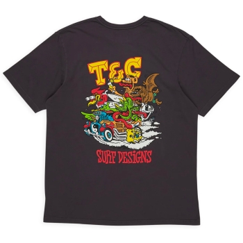 T&C SURF DESIGNS JON FINK SCENE S/S TEE WASHED BLACK