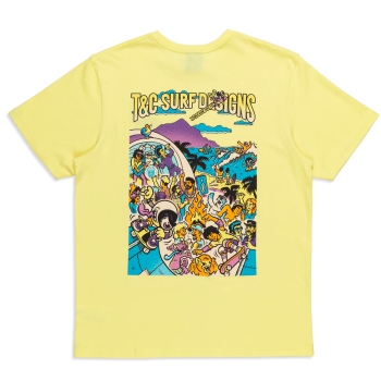 T&C SURF DESIGNS JON SCENE S/S TEE WASHED CITRUS