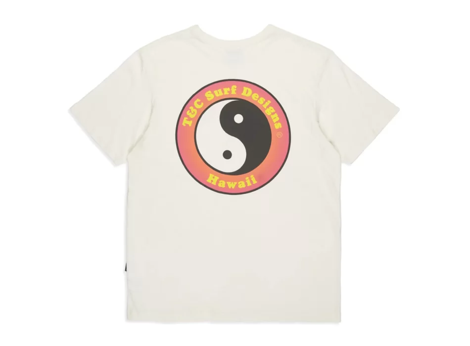 T&C SURF DESIGNS YY LOGO S/S TEE OFF WHITE