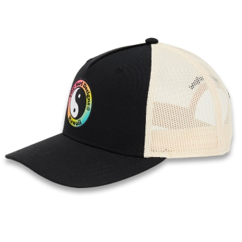 T&C SURF DESIGNS YY TRUCKER CAP BLACK OFF WHITE GRADIENT LOGO