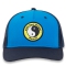 T&C SURF DESIGNS YY TRUCKER CAP DARK NAVY ROYAL BLUE YELLOW LOGO