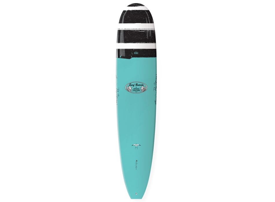 TAKAYAMA 8'6" IN THE PINK TUFLITE V-TECH FCSII LONGBOARD