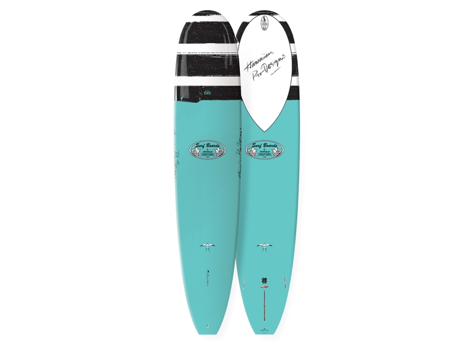 TAKAYAMA 8'6" IN THE PINK TUFLITE V-TECH FCSII LONGBOARD